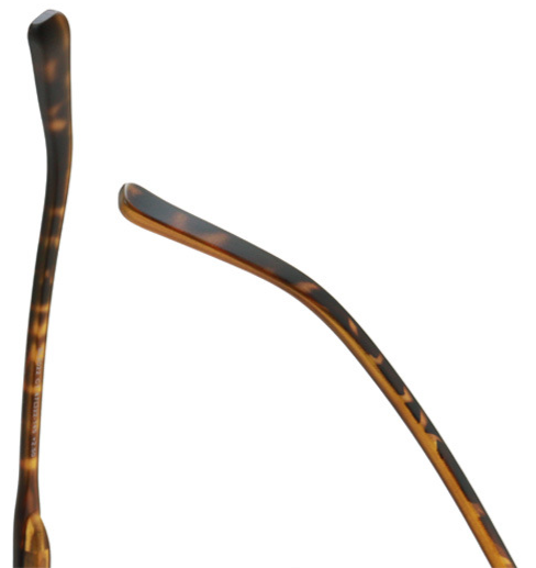 Round full-frame reading glasses with brown and clear striped pattern, featuring anti-blue light lenses. - Image 11