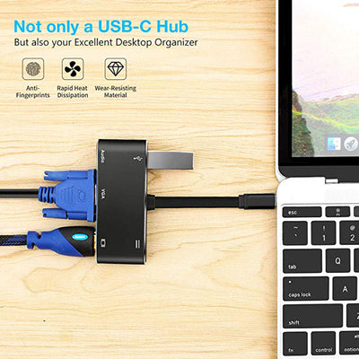 Adaptador Multi-puerto 5 en 1 USB-C a HDMI y VGA HD - Image 3