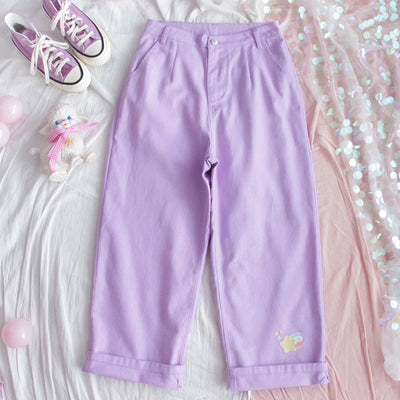 Pantalones Anchos Morado para Niña - Estilo Moderno y Cómodo - Image 5
