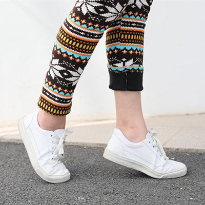 Leggings Térmicos Copo de Nieve con Lana de Cordero - Cintura Alta Elástica - Image 3