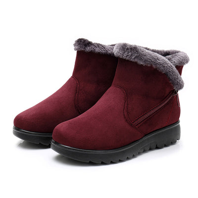 Botas Cortas Cálidas para Mamá con Tacón Bajo y Forro de Terciopelo - Image 9