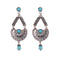 Aretes de Aleación con Piedras de Gema