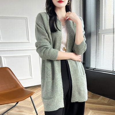 Cardigan de Lana con Cuello Redondo para Mujer - Image 6