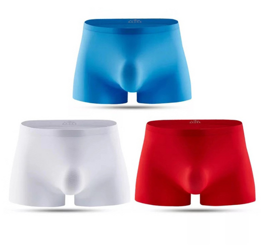 Calzoncillos sin marca de seda helada para hombre