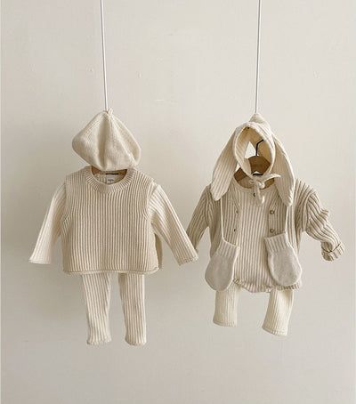 Conjunto Infantil de Abrigo Estilo Occidental en Colores Sólidos - Image 18