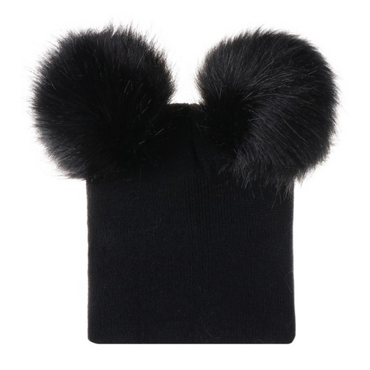 Gorro Infantil Mikkie Fur con Dos Pompones - Gorro de Punto Cálido - Image 5