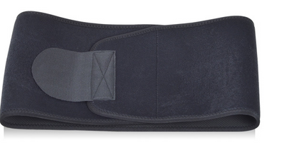 Person wearing a black neoprene abdominal waist trainer, with visible sweat on their toned midsection. - Image 3
