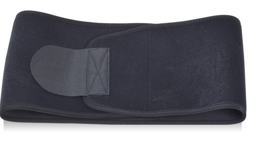 Person wearing a black neoprene abdominal waist trainer, with visible sweat on their toned midsection. - Image 3