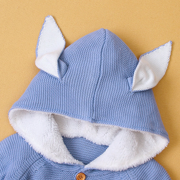 Cardigan Bebé Niña con Orejas de Conejo - Manga Larga Suave