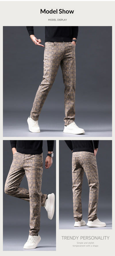 Pantalones Casuales de Algodón Estilo Británico para Hombre - Image 19