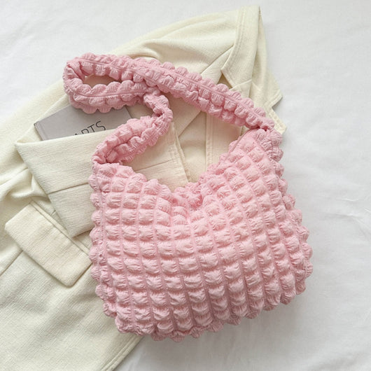 Bolsa Axilar Plisada Clouds - Estilo Occidental Minimalista y Trendy