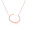 Fabulous Rose Dorado Plated Stainless Steel Initial Letter Pendant Necklace Rose Dorado C