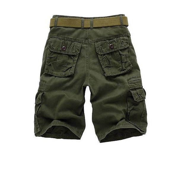 Shorts de Trabajo Europeos Estilo Casual Bolsillos Múltiples Algodón