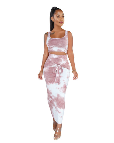 Chaleco Minifalda Tie-Dye Sensual - Image 18