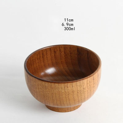 Cuenco de Madera de Azufaifa Estilo Japonés Natural - Image 8
