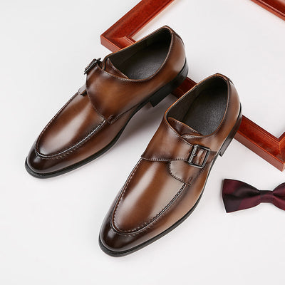 Zapatos de Cuero Ejecutivos con Hebilla Estilo Británico para Hombre - Image 3