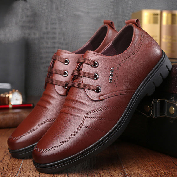 Zapatos de Cuero para Hombre Estilo Business Casual con Cordones Transpirables