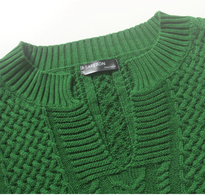 Suéter Suelto con Cuello en V y Textura Retorcida - Colección Otoño - Image 5
