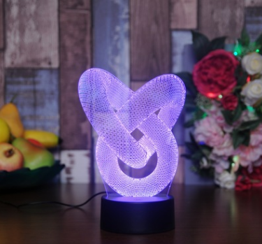 Lámpara LED 3D Táctil Multicolor - Luz Nocturna Creativa para Mesita de Noche - Image 2