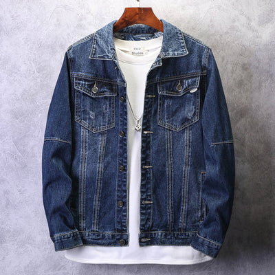 Chaqueta de Mezclilla Desgarrada con Estilo Casual - Image 18