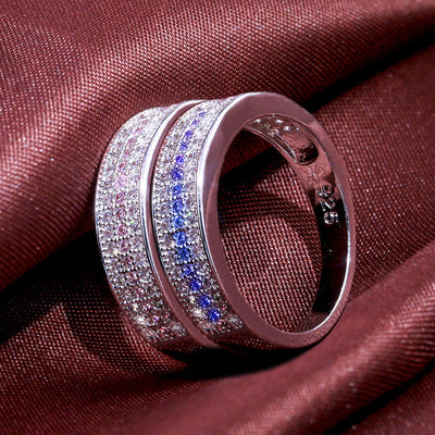 Anillo de Compromiso Circonita Azul y Blanca - Image 24