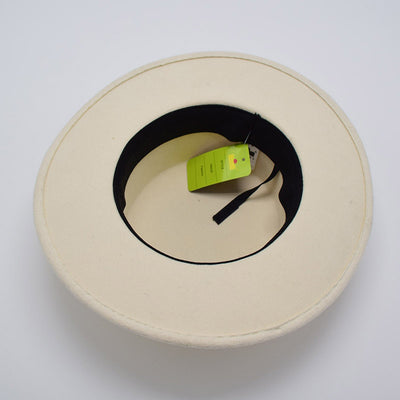 Sombrero de Fieltro para Mujer con Ala Ancha y Cadena de Perlas - Image 7