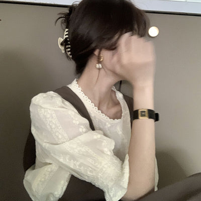 Conjunto de Dos Piezas Vintage Francés con Tirantes para Mujer - Image 9