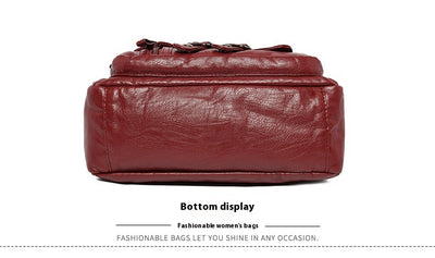 Bolso Mensajero de Cuero con Múltiples Compartimentos y Bolsillos - Image 15