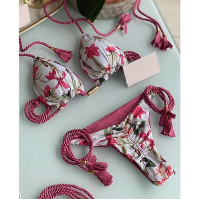 Bikini Tejido a Mano de Cuerda Pura para Playa - Image 35