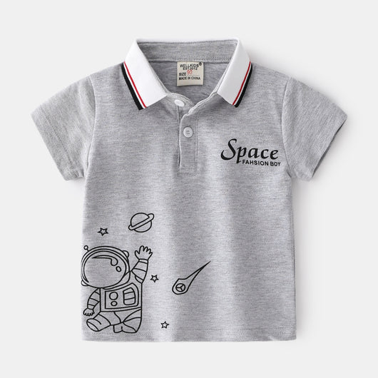 Camisa Infantil de Manga Corta con Cuello Solapa - Image 11