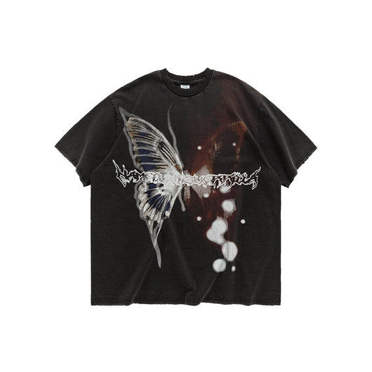 Playera Suelta Estampado Mariposas para Parejas - Image 9