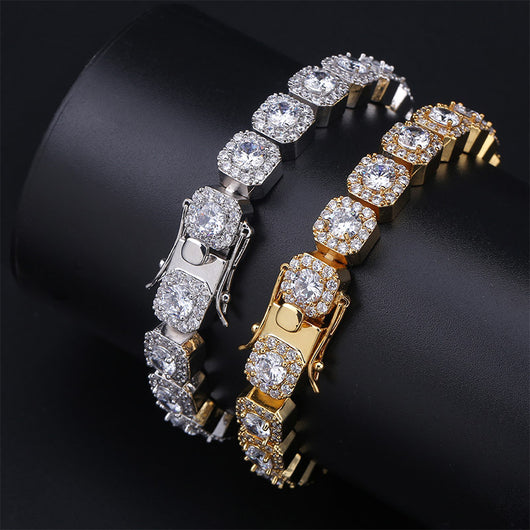 Pulsera de Flor de Ciruela con Zircón Redondo para Hombre - Image 4