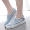 Zapatos Loafer Chunky de Lona para Mujer - Estilo Cowboy Cómodo