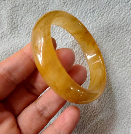 Pulsera de Jade Yadan Dorado del Gobi de Xinjiang - Joya Sedosa Auténtica - Image 7