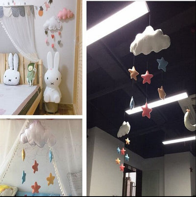 Decoración Colgante Nórdica de Estrellas y Nubes para Cuarto de Bebé - Image 3