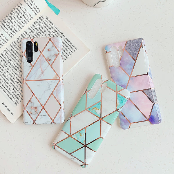 Funda de Mármol Electrochapado para Celular