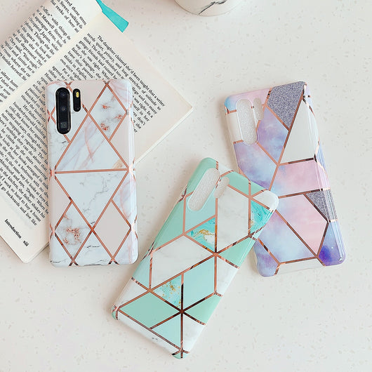 Funda de Mármol Electrochapado para Celular