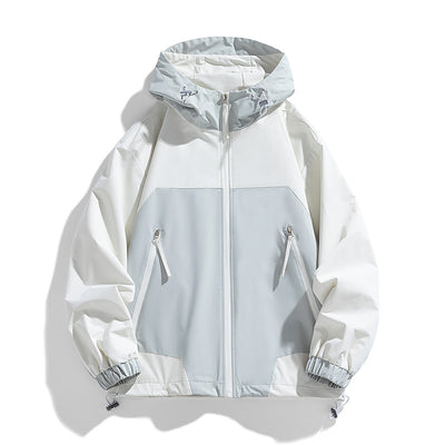 Chaqueta Hoodie Patchwork Retro Suelta y Casual - Image 7