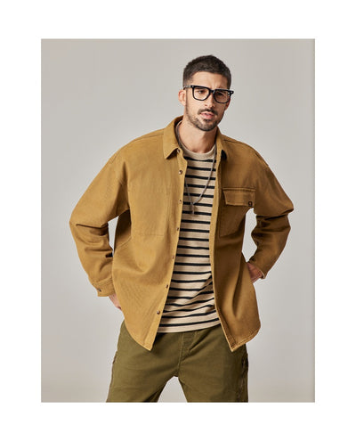Chamarra Overol Retro Americana para Hombre en Algodón Pesado - Image 18