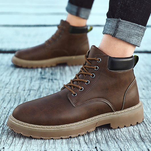 Botas Martin Altas para Hombre Estilo Británico Retro