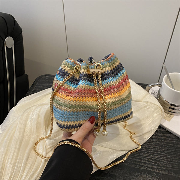 Bolsa de Playa Diamond con Cadena - Bolso Bandolera y Hombro para Mujer