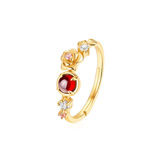 Anillo de Granate Natural