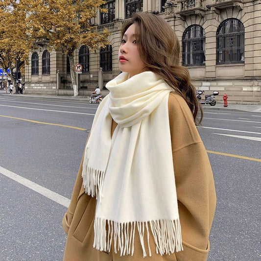 Bufanda de Cachemira con Borlas para Otoño e Invierno - Image 2