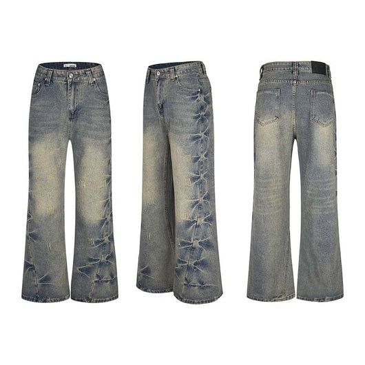 Jeans Flare Desgastados para Hombre - Estilo Vintage Moderno - Image 17