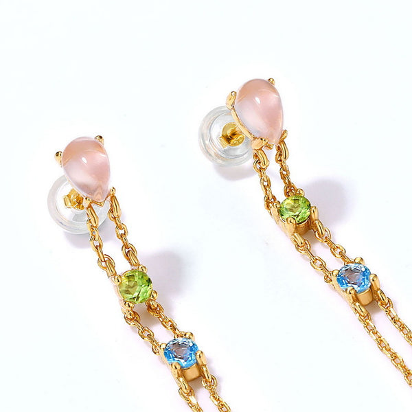 Aretes de Topacio Azul