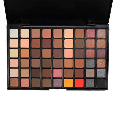 Paleta de 54 Sombras Profesional - Acabados Mate y Shimmer para Maquillaje Natural