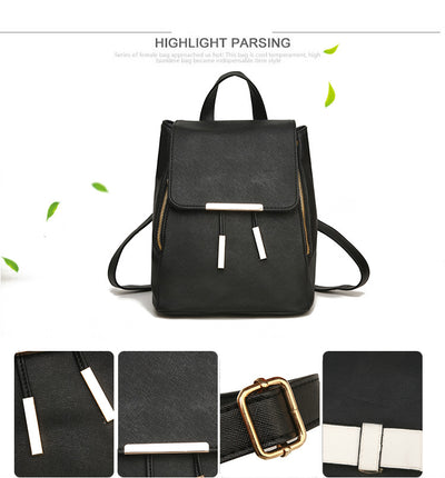 Mochila Escolar de Cuero PU para Adolescentes - Diseño Herald Fashion con Asa Superior - Image 7