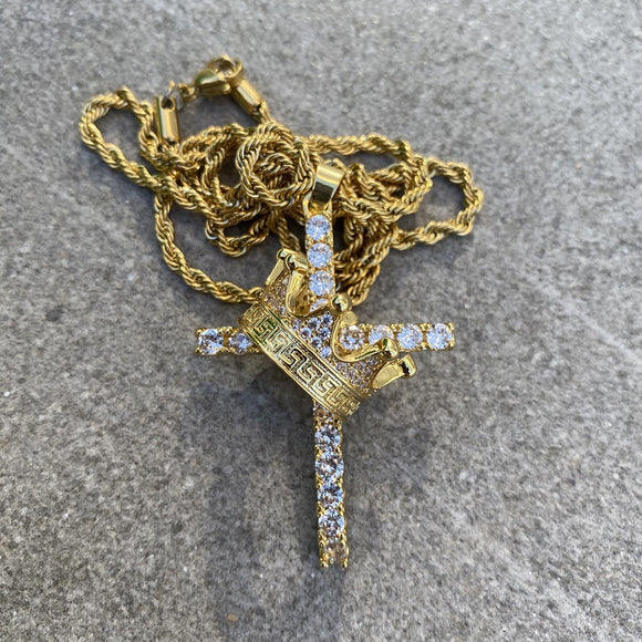 Collar Corona Hip Hop con Circonitas Brillantes