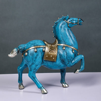 Escultura Decorativa Caballo de Hierro Estilo Chino Moderno para Sala - Image 8