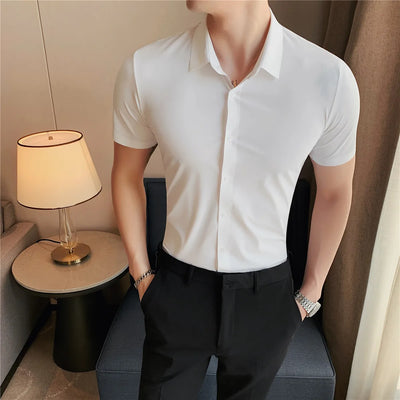 Camisa Deportiva Elástica de Manga Corta para Hombre - Image 8